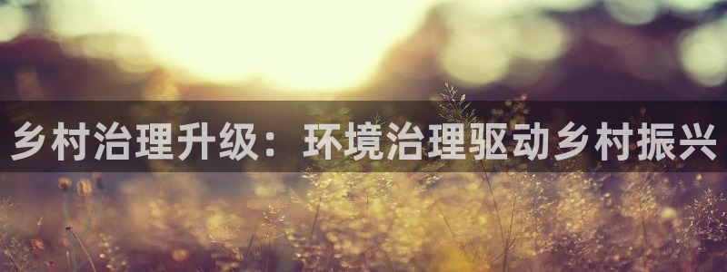凯发k8一触即发|乡村治理升级：环境治理