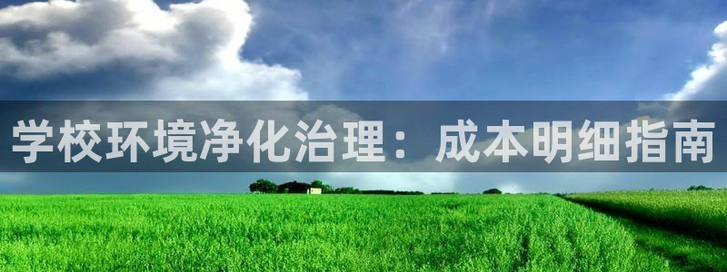 k8凯发|学校环境净化治理：成本明细指南